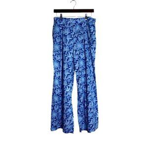 J. McLaughlin Womens Large Floral Pockets Bohemian Pants Cottagecore Lightweight